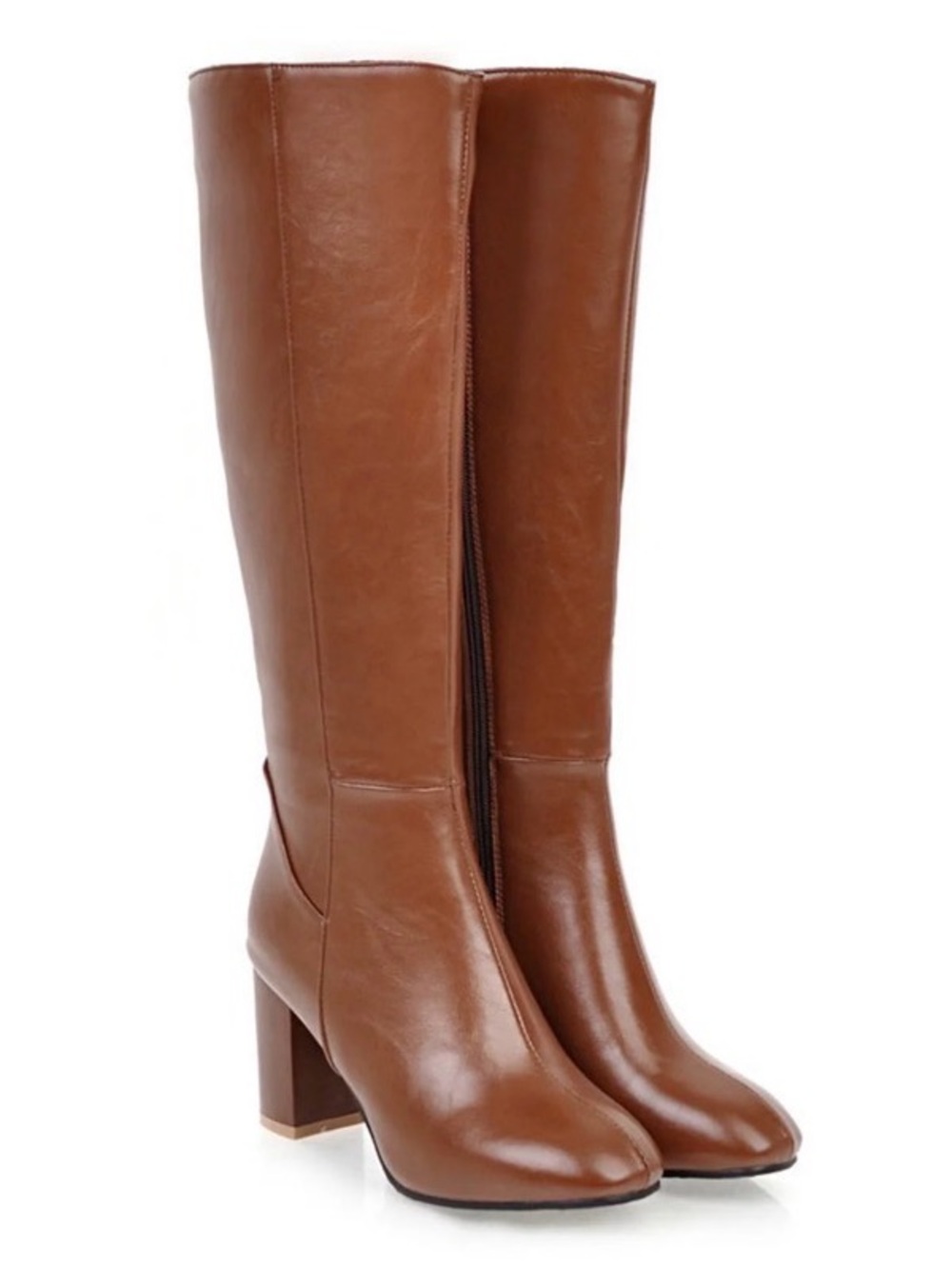 Women’s Knee High Fashion Boots WIDE CALF Side Zipper 8.5